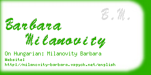barbara milanovity business card